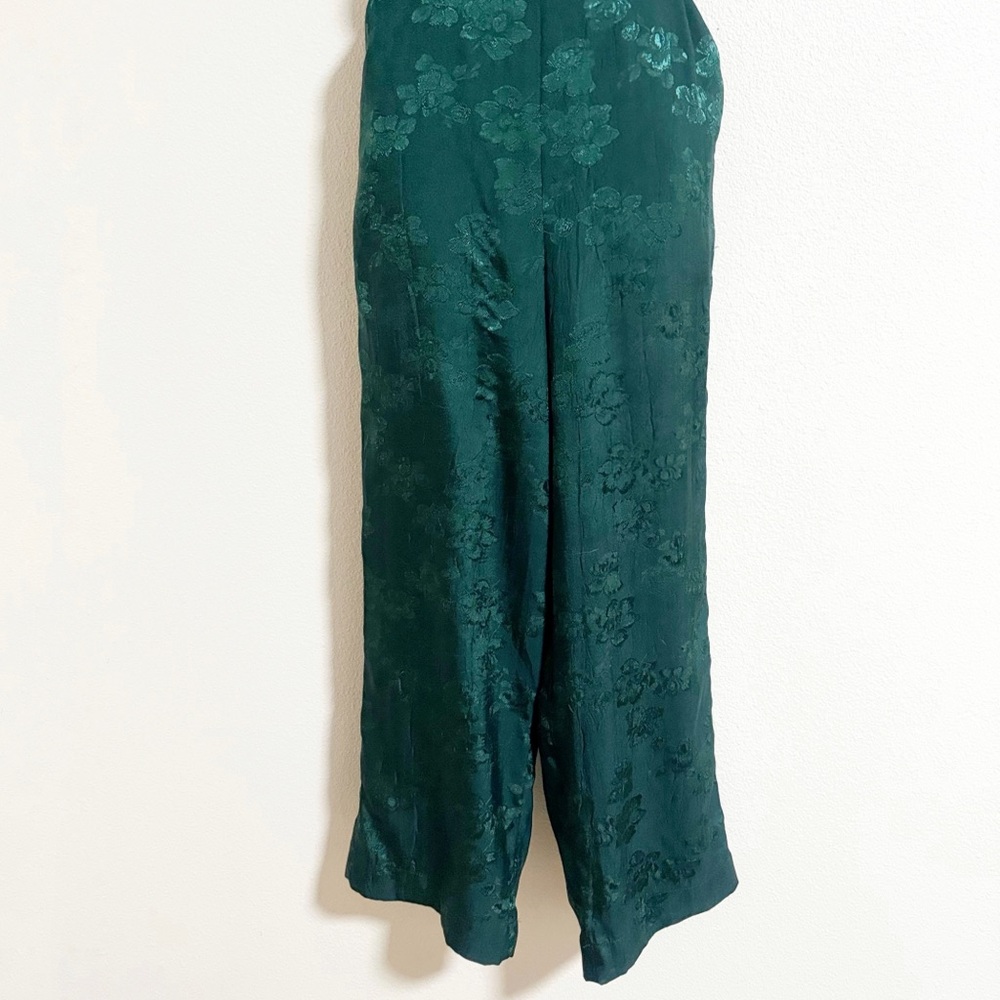 Urban Outfitters Jacquard Floral Satin Strappy Jumpsuit - Picture 4 of 9